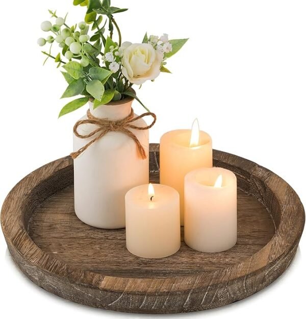 Hanobe Wooden Candle Holder Tray - Image 3